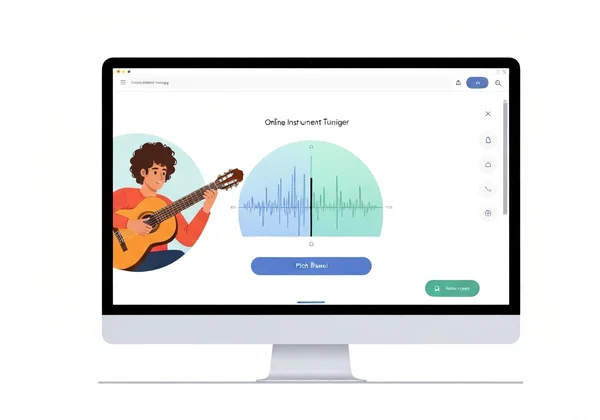 Modern online instrument tuner interface