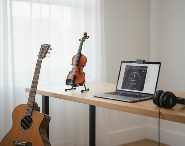Multi-instrument tuning desk setup